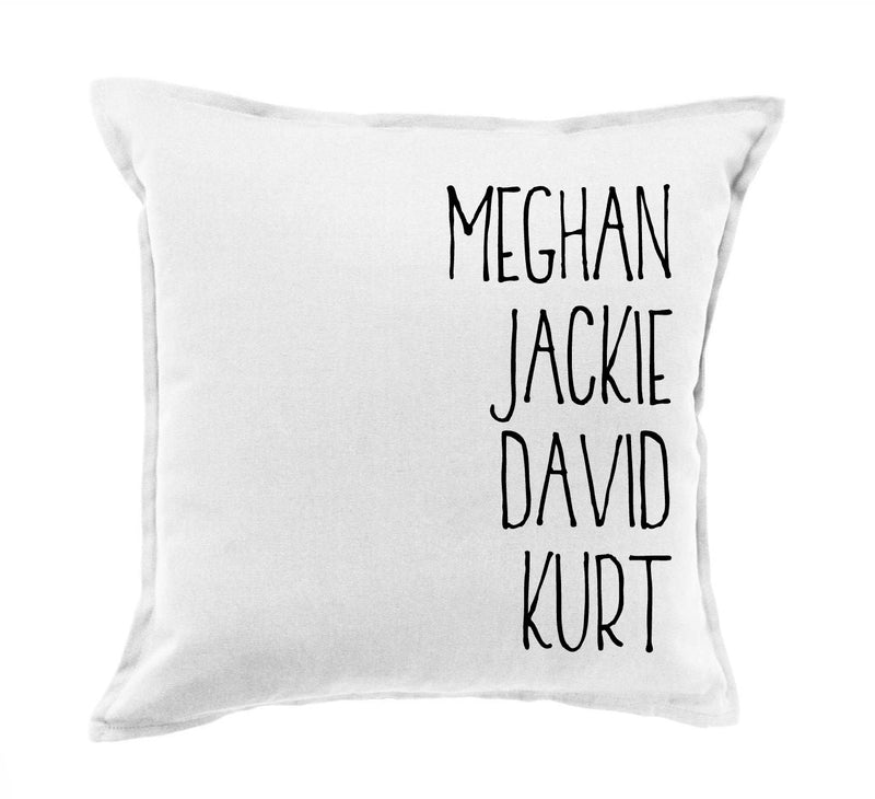 Family Names Throw Pillow Covers - 8 Colors -  - Wingpress Designs