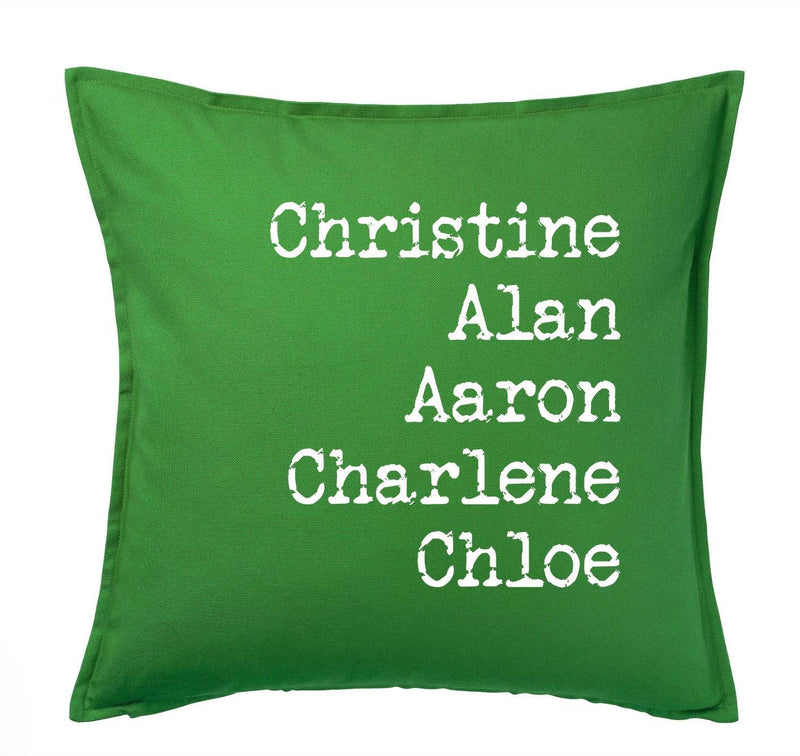 Family Names Throw Pillow Covers - 8 Colors -  - Wingpress Designs