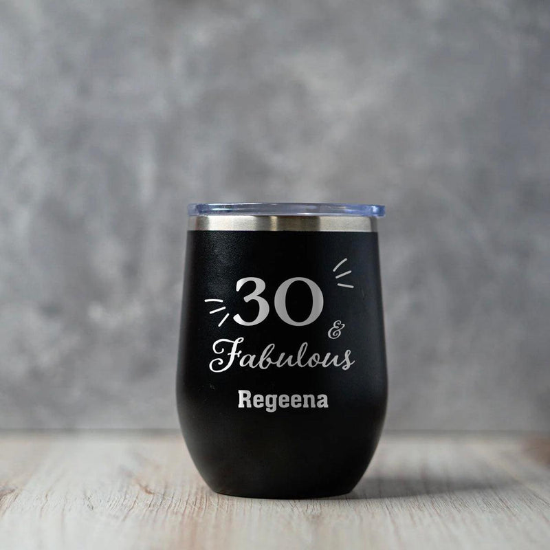 Personalized Fabulous Wine Birthday Tumblers 12oz -  - Completeful