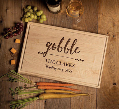 Personalized 11x17 Friendsgiving Cutting Board with Grooves -  - Completeful