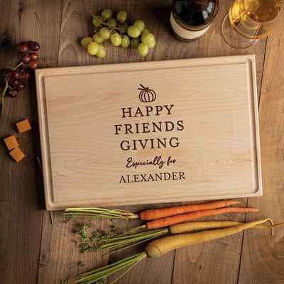 Personalized 11x17 Friendsgiving Cutting Board with Grooves -  - Completeful