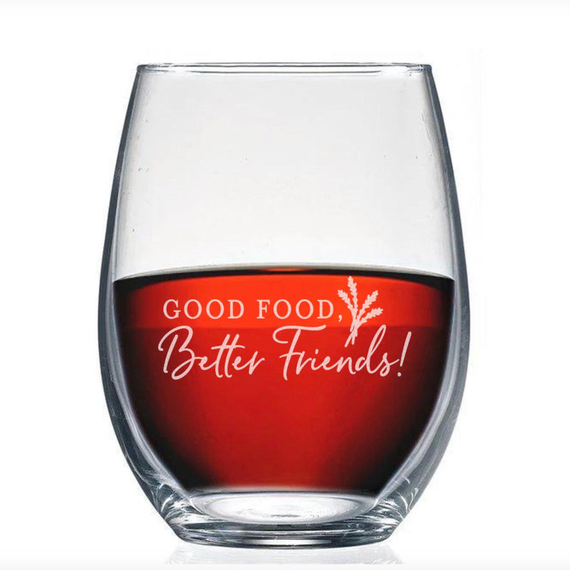 Personalized Friendsgiving Stemless Wine Glass -  - Completeful