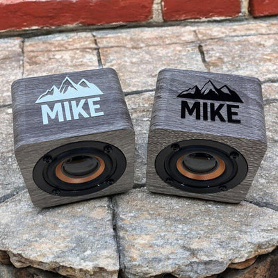 Personalized Gray Bluetooth Speaker - - Lazerworx