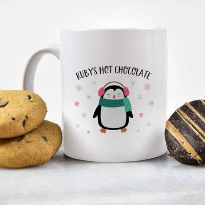 Personalized Kids Penguin Hot Chocolate Mugs -  - Completeful