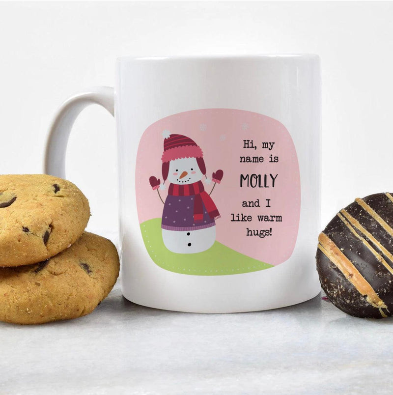 Personalized Kids Snowman Hot Chocolate Mugs -  - Completeful