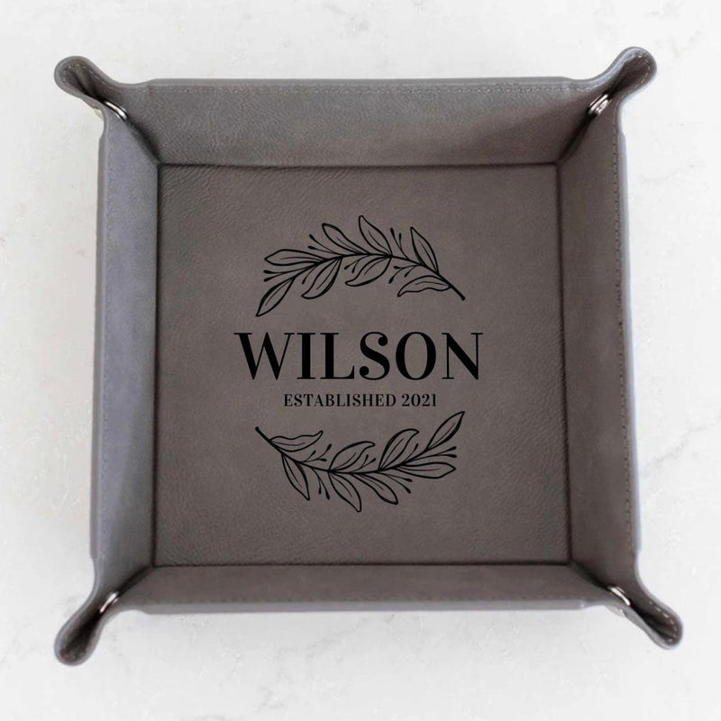 Personalized Gray Snap Up Tray - - Completeful