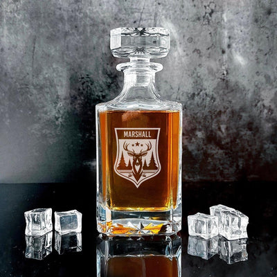 Personalized Hunting Square Decanter -  - Lazerworx