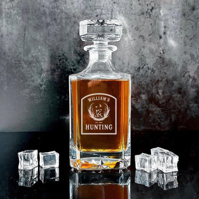 Personalized Hunting Square Decanter -  - Lazerworx