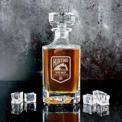 Personalized Hunting Square Decanter -  - Lazerworx