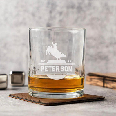 Personalized Western Designs Lowball Whiskey Glasses -  - Completeful