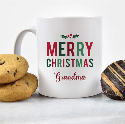 Personalized Holly Merry Christmas Mug -  - Completeful