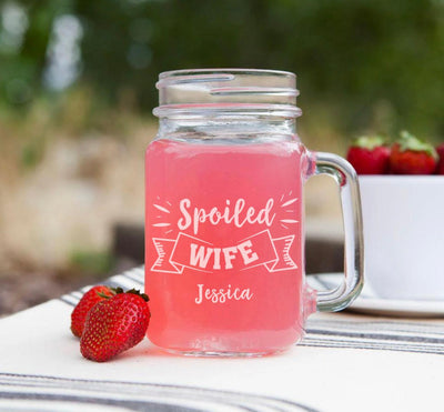 Personalized Wedding Mason Jars -  - Lazerworx