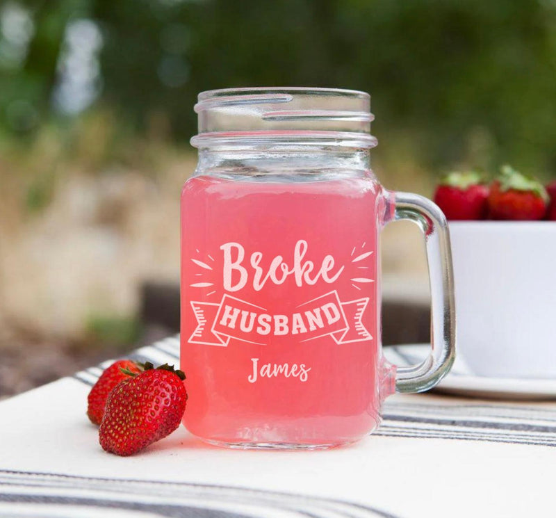 Personalized Wedding Mason Jars -  - Lazerworx