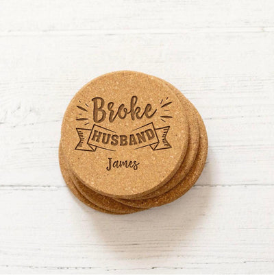 Personalized Wedding Cork Coasters -  - Completeful