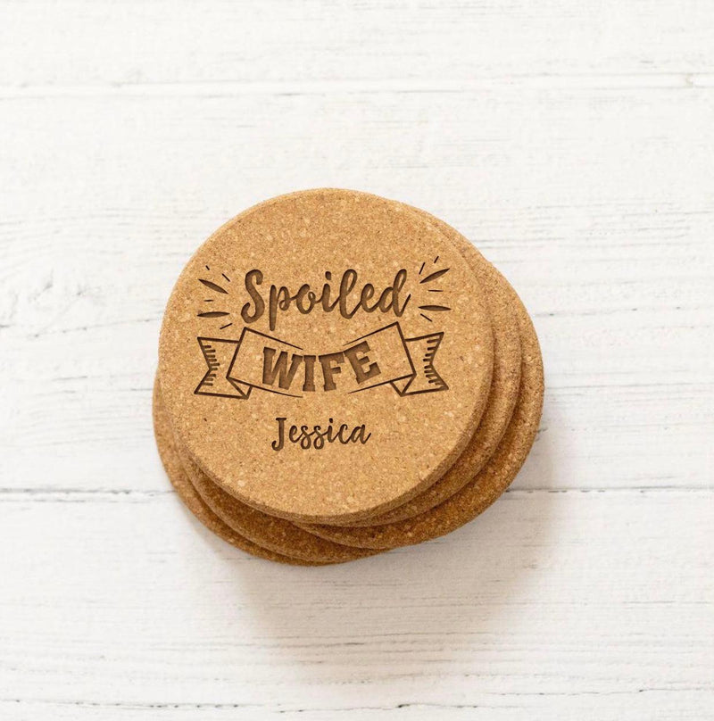 Personalized Wedding Cork Coasters -  - Completeful