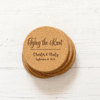 Personalized Wedding Cork Coasters -  - Completeful