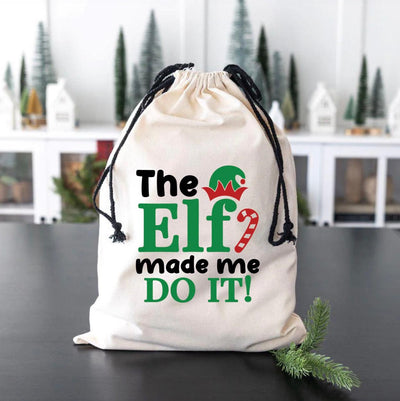 Kids' Elf Watch White Cotton Bags - Small -  - Wingpress Designs