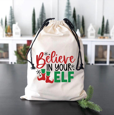 Kids' Elf Watch White Cotton Bags - Small -  - Wingpress Designs