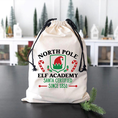 Kids' Elf Watch White Cotton Bags - Small -  - Wingpress Designs