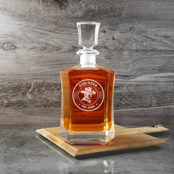 Personalized Western Whiskey Decanters -  - Completeful