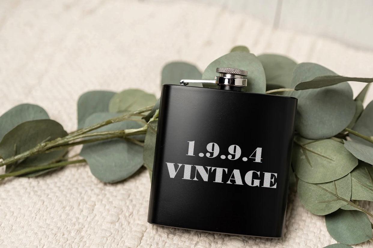 Personalized Birthday Matte Black Flask -  - Completeful