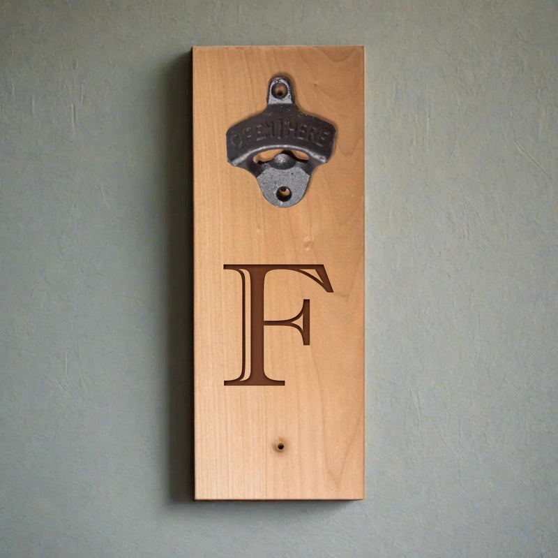 Personalized Wall-Mounted Wooden Bottle Opener -  - Completeful