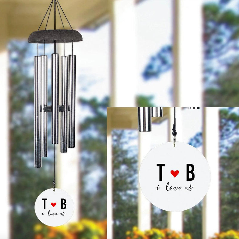 Personalized Hearts Wind Chimes - - Gifts For You Now