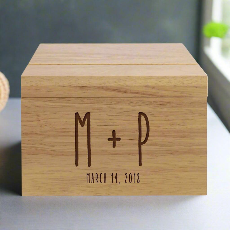 Personalized Wedding Keepsake Woodbox - - Lazerworx