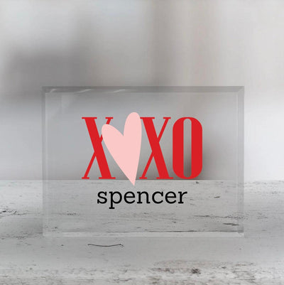 Personalized XOXO Valentine's Day Acrylic Keepsake - - Gifts For You Now