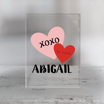 Personalized XOXO Valentine's Day Acrylic Keepsake - - Gifts For You Now