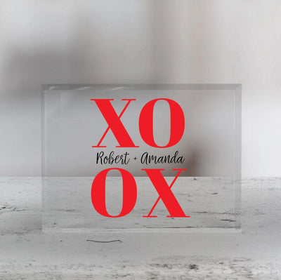 Personalized XOXO Valentine's Day Acrylic Keepsake - - Gifts For You Now