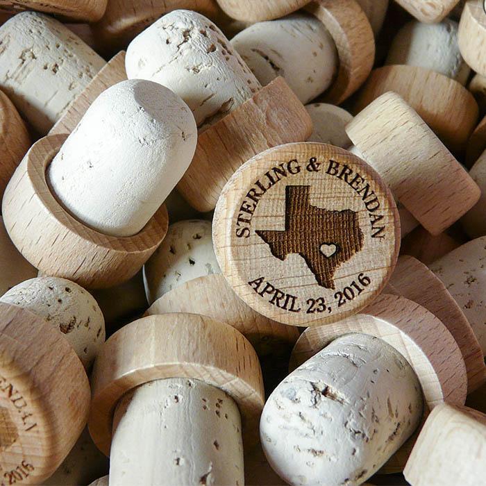 Personalized State of Love Wine Cork Stoppers -  - Lazerworx