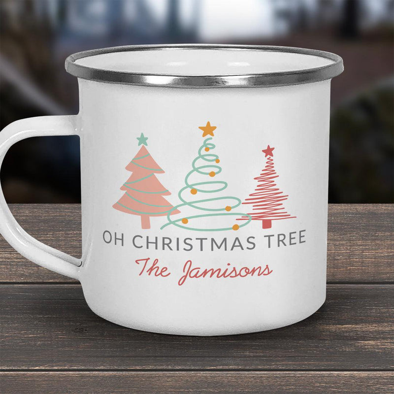 Personalized Oh Christmas Tree Stainless Steel Camp Mug -  - Gifts For You Now