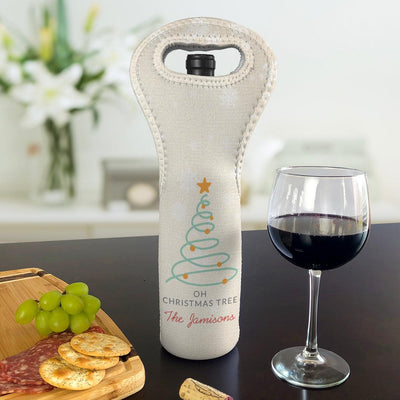 Personalized Oh Christmas Tree Wine Gift Bag -  - Gifts For You Now