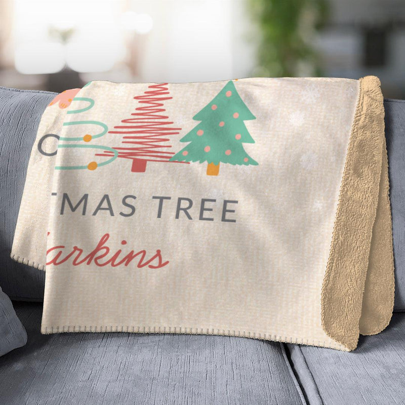 Personalized Oh Christmas Tree Sherpa Blanket -  - Gifts For You Now