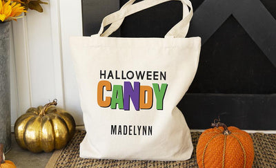 Personalized Kids Halloween Tote Bags -  - Wingpress Designs