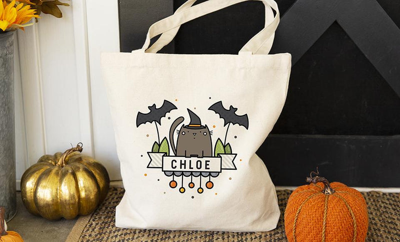 Personalized Kids Halloween Tote Bags -  - Wingpress Designs