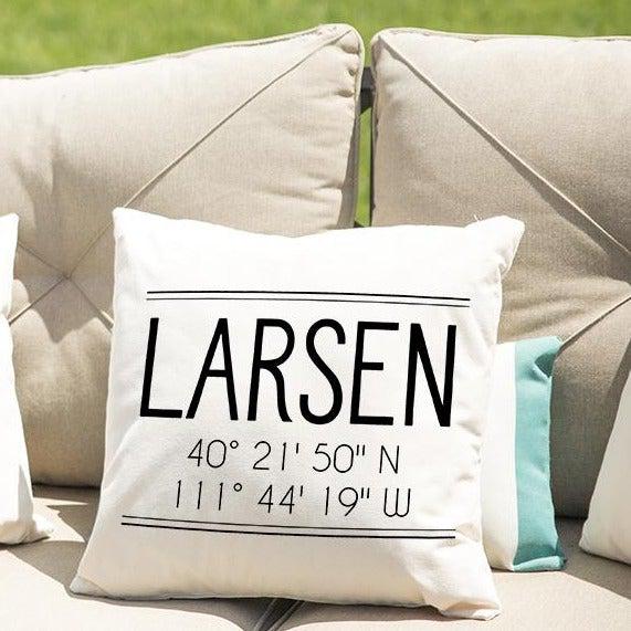 Personalized Location Throw Pillow Covers -  - Wingpress Designs