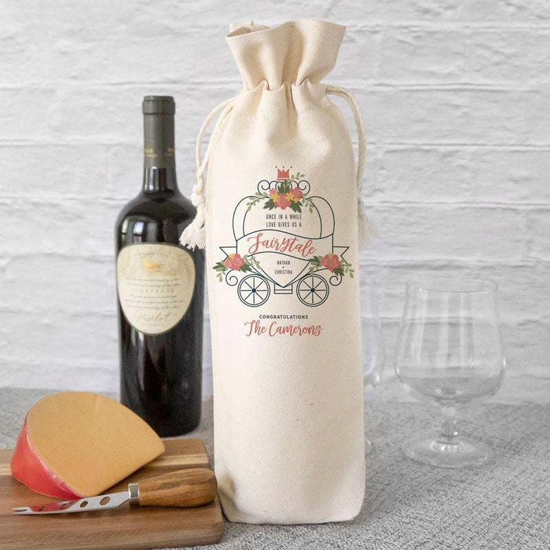 Personalized Wedding Wine Gift Bags - Custom Printed, Elegant