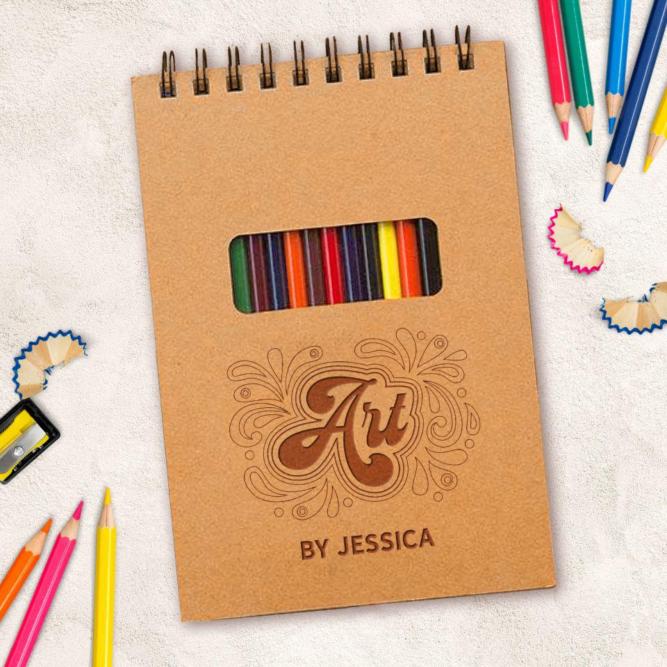 Broadway Letters Personalized Art Journal Custom Sketch Book Monogrammed  Sketchbook Personalized Gift for Kids Drawing Pad Doodle 
